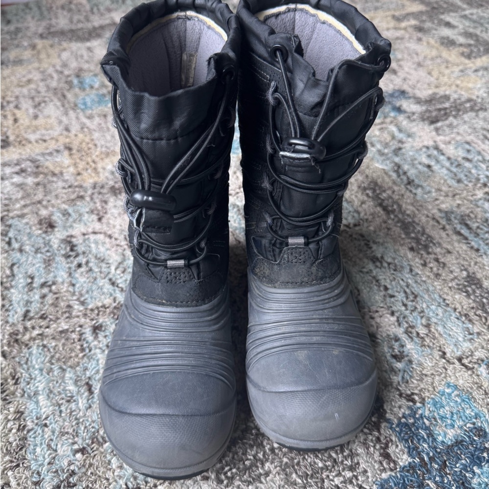 Waterproof, Warm Black Kids Snow Boots